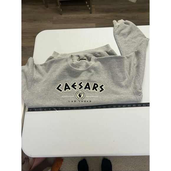 Vintage Caesars Palace Las Vegas Sweatshirt Gray Crewneck Pullover USA Made M - Picture 8 of 10